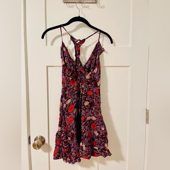 URBAN OUTFITTERS Kimchi Blue Sabina Ruffle Wrap Mini Dress Size XS - Picture 5 of 5